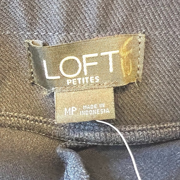 NWT LOFT navy blue stirrup pants pull-on studded accent minimalist preppy MP - Picture 6 of 10